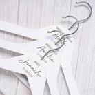 Personalised Womens Large Name White Wedding Hangers