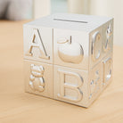 Personalised Message Silver Plated ABC Money Box - Money Boxes