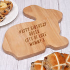 Personalised Any Message Rabbit Wooden Chopping Board