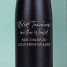 Personalised Best Teacher In The World Thermos Water Bottle - Thermos Water Bottles