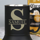 Personalised Initial & Name Black Stainless Steel Tankard - Stainless Steel Tankards