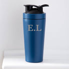 Personalised Initials Protein Shaker Bottle - Blue - Protein Shaker Bottles