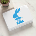 Personalised Blue Bunny White Metal Storage Tin