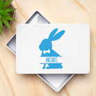 Personalised Blue Bunny White Metal Storage Tin