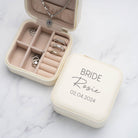 Personalised Bride Cream Jewellery Box