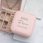 Personalised Bride Pink Jewellery Box