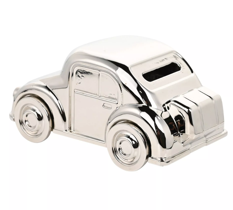 Personalised Racing Car Silver Money Box - Classic Car - Money Boxes