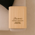 Personalised Wooden Flexible Sofa Tray - Coffee & Biscuits - Sofa Tray