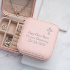 Personalised Cross Pink Jewellery Box