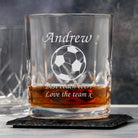 Personalised Football Crystal Glass Tumbler - Glass Tumblers