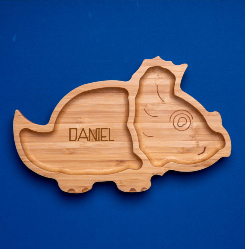 Personalised Dinosaur Tiny Dining Suction Plate