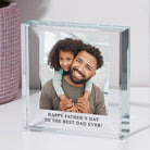 Personalised Photo Glass Square Block - Glass Block