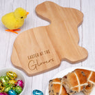 Personalised Family Easter Rabbit Wooden Chopping Board