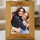 Engraved Wooden Sisters Frame - 4x6 Portrait - Photo Frames