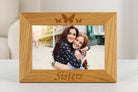 Engraved Wooden Sisters Frame - 4x6 Landscape - Photo Frames