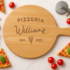 Personalised Family Pizzeria Large Round Pizza Board & Handle - Pizza Boards