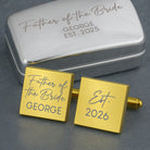Personalised Father Of The Bride Cufflinks & Gift Box - Cufflinks