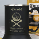 Personalised Golf & Tees Matt Black Stainless Steel Tankard - Stainless Steel Tankards