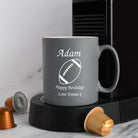 Personalised Rugby Mug - Grey