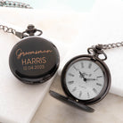 Personalised Groomsman Wedding Black Pocket Fob Watch - Pocket Watches