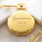 Personalised Groomsman Wedding Gold Pocket Fob Watch - Pocket Watches