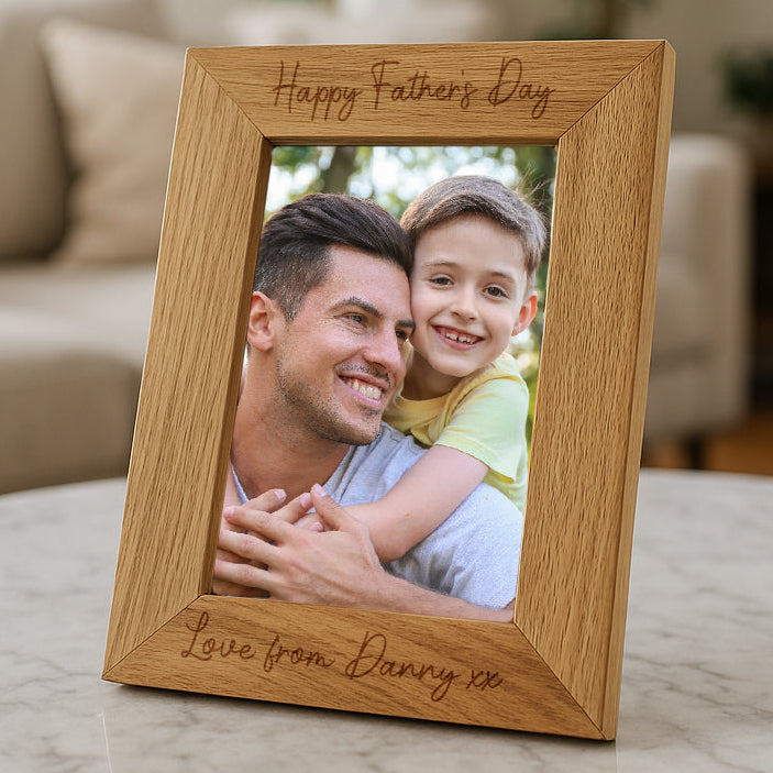 Personalised Wooden Happy Father’s Day Frame - Photo Frames
