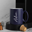 Personalised Large Name Mug - Dark Blue - Mugs