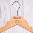 Personalised Mens Natural Wood Wedding Hangers