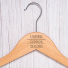 Personalised Mens Natural Wood Wedding Hangers