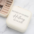 Personalised Mother of the Bride Cream Jewellery Box
