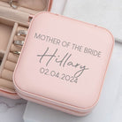 Personalised Mother of the Bride Pink Jewellery Box