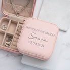 Personalised Mother of the Groom Pink Jewellery Box