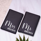 Personalised Wedding Black Passport Holders - Passport Holders
