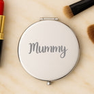 Personalised Mummy Silver Compact Mirror - Compact Mirror