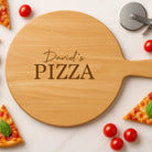 Personalised Name Large Round Pizza Board & Handle - Pizza Boards