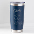 Personalised Netball Thermos Insulated Cup - Dark Blue - Thermos Water Bottles