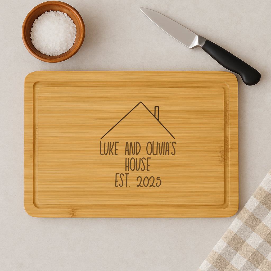 Personalised New Home Chopping Board | Engraved - Chopping Boards