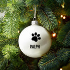 Personalised Paw Print Christmas Bauble - Baubles