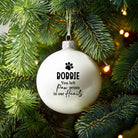 Personalised Paw Prints In Our Hearts Christmas Bauble - Baubles