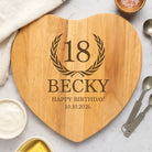 Personalised Birthday Crest Heart Wooden Chopping Board - Chopping Boards