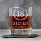 Personalised 18th Birthday Crest Glass Tumbler - Glass Tumblers