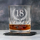 Personalised 18th Birthday Crest Crystal Glass Tumbler - Glass Tumblers
