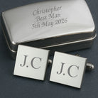 Personalised Silver Square Initials Cufflinks - Cufflinks