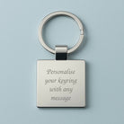 Personalised Message Square Keyring - Key Rings