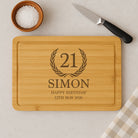 Personalised Birthday Crest Wooden Chopping Board - Chopping Boards