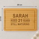 Personalised Birthday Aged Wooden Chopping Board - Chopping Boards