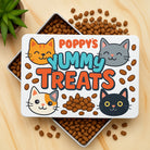 Personalised Cat Yummy Treats White Metal Storage Tin - Storage Tin