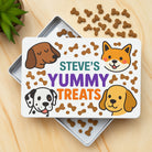 Personalised Dog Yummy Treats White Metal Storage Tin - Storage Tin