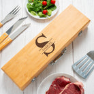 Personalised Initial & Name Wooden BBQ Tool Set - BBQ Sets