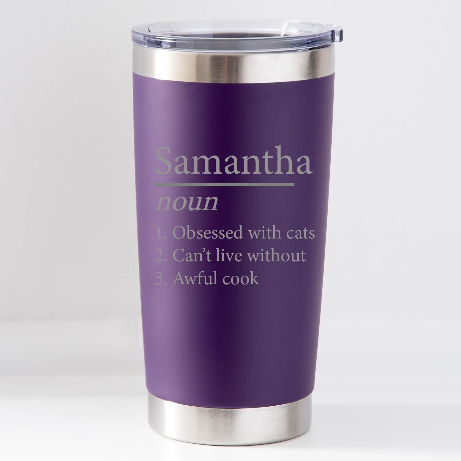 Personalised Name Definition Thermos Insulated Cup - Purple - Thermos Water Bottles